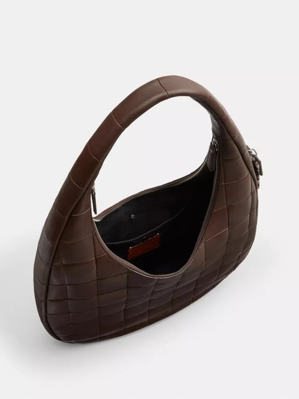 NWT! Coach Quilted Leather Large Crescent Shoulder Bag In Maple ๐ - Picture 9 of 12
